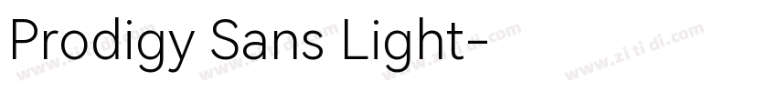 Prodigy Sans Light字体转换